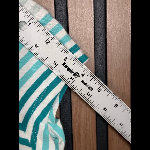 Nike Golf Polo Shirt Small Womens White Blue Short Sleeve Dri-Fit Fabric Striped - Picture 4 of 8